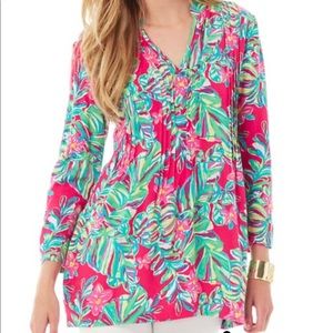 Lilly Pulitzer Tunic in Pink Palm Print